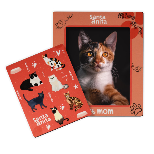 Portarretrato tematizado con gaticos para tu mascota de la marca santa anita.