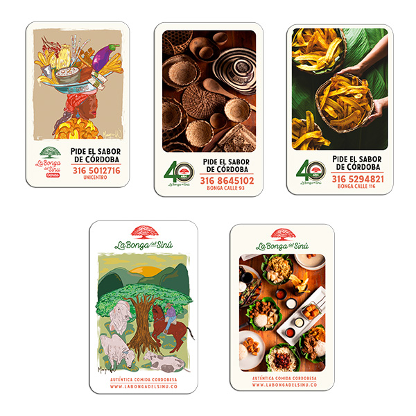 imanes coleccionables sobre la nevera con imagenes de platos de la bonga del sinu.