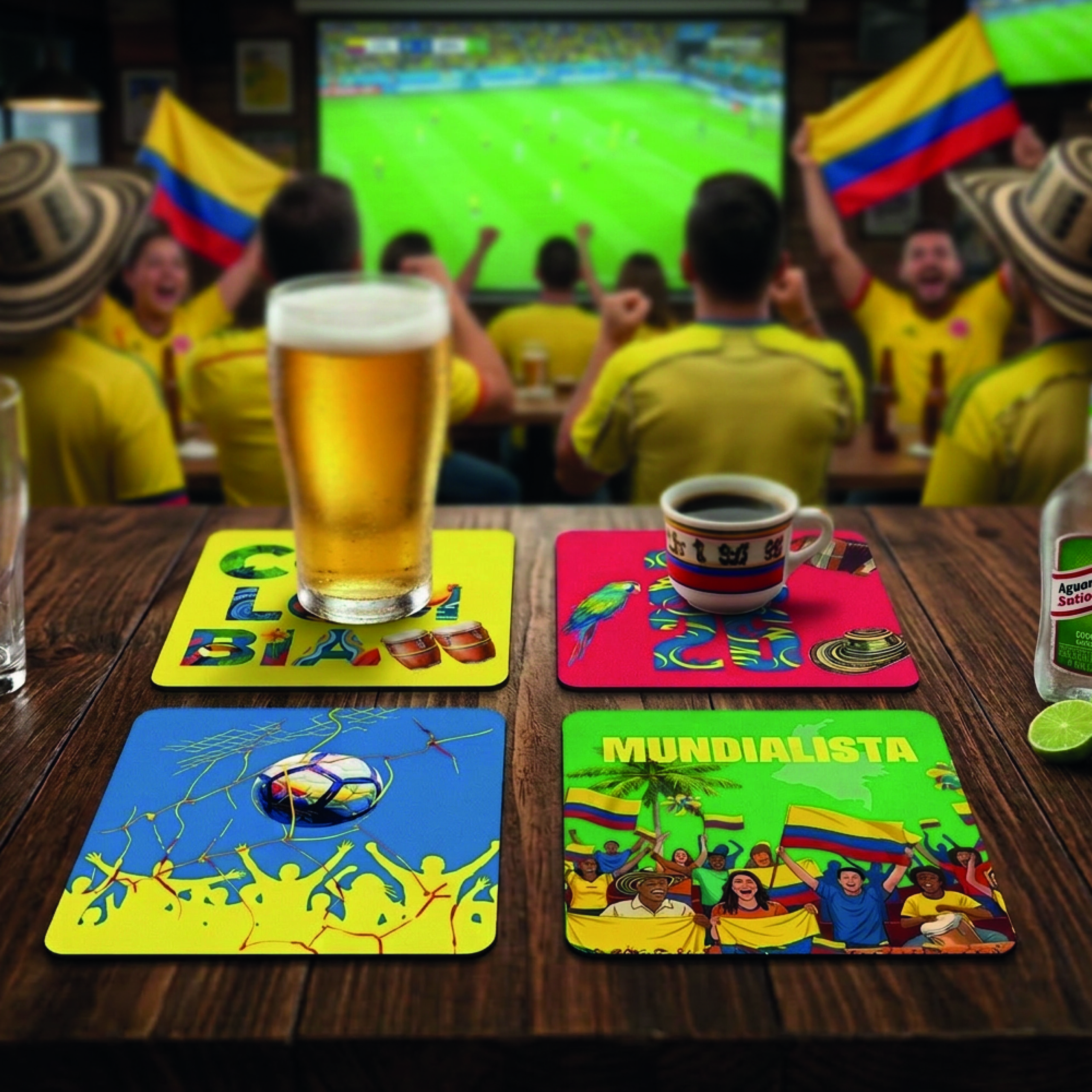 MUNDIAL FUTBOL COLOMBIA PORTAVASOS