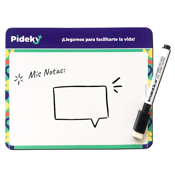 Tablero magnético borrable con marcador incluido, ideal para notas y recordatorios en la nevera