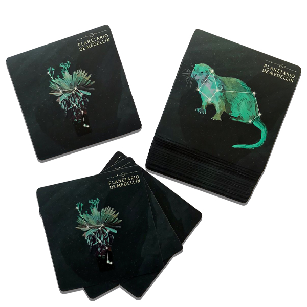 Portavasos magnéticos con motivos de constelaciones para el PLANETARIO DE MEDELLÍN.