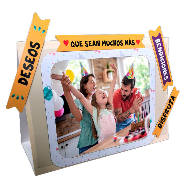 Portarretratos de escritorio con fichas magnéticas para decorar.