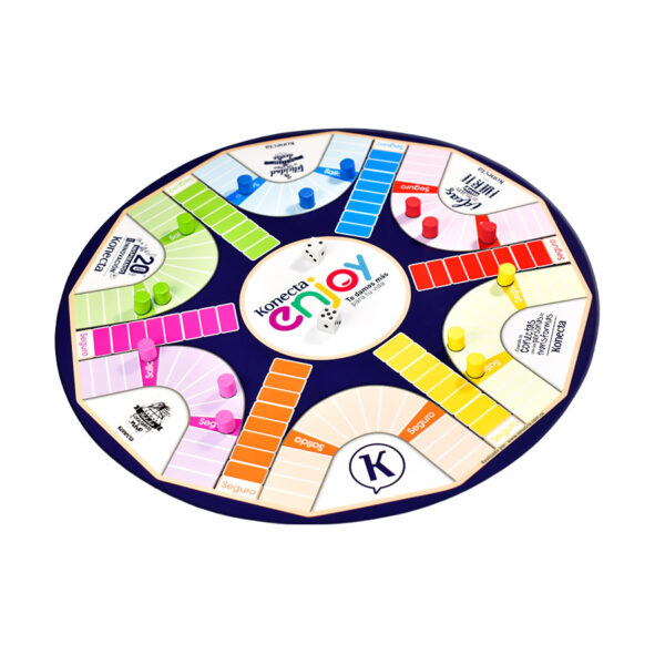 Juegos de mesa imantados, Parqués magnético redondo de 6 jugadores personalizado con fichsas magnéticas y dados.