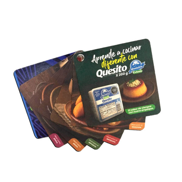 Recetario magnético de Quesito Montefrío Colanta.