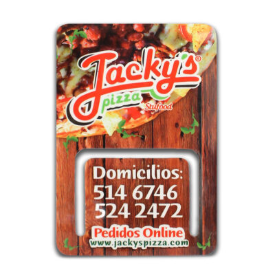 Imán Publicitario Clip Magnético Jackys Pizza